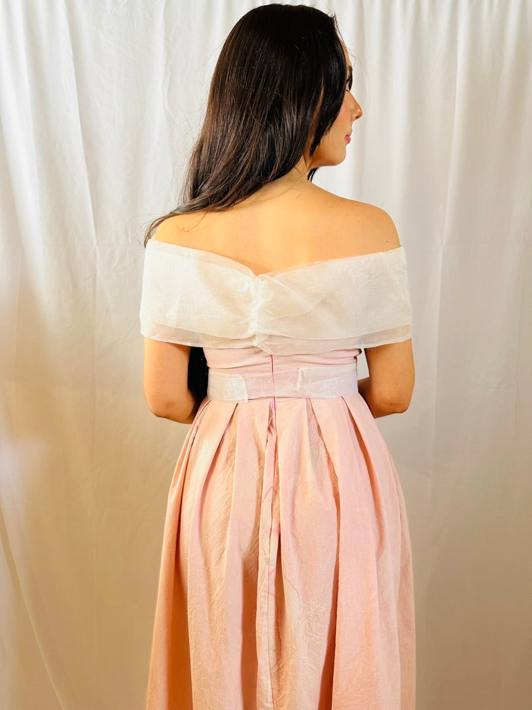 [Pre-Order] Pink Tea-Length Dress