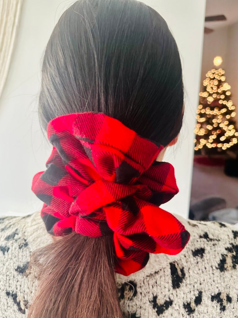 Handmade Oversized Flannel Scrunchie